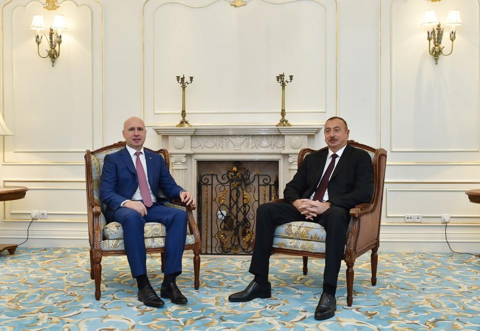 Prezident İlham Əliyev Moldovanın Baş naziri ilə görüşüb 