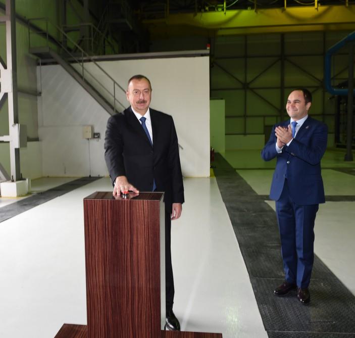 Prezident İlham Əliyev Bakıda oksigen zavodunun açılışında iştirak edib