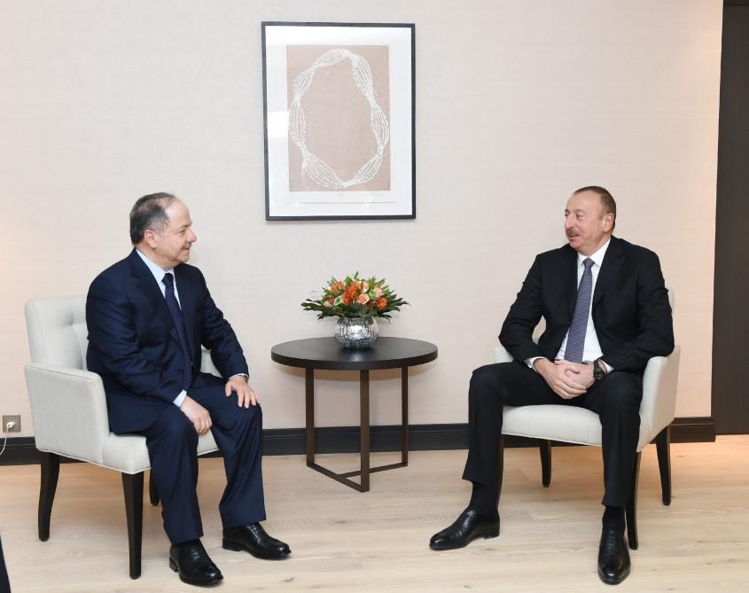 Azərbaycan Prezidenti Davosda İraq Kürdüstan Regional hökumətinin başçısı ilə görüşüb (FOTO) (YENİLƏNİB)