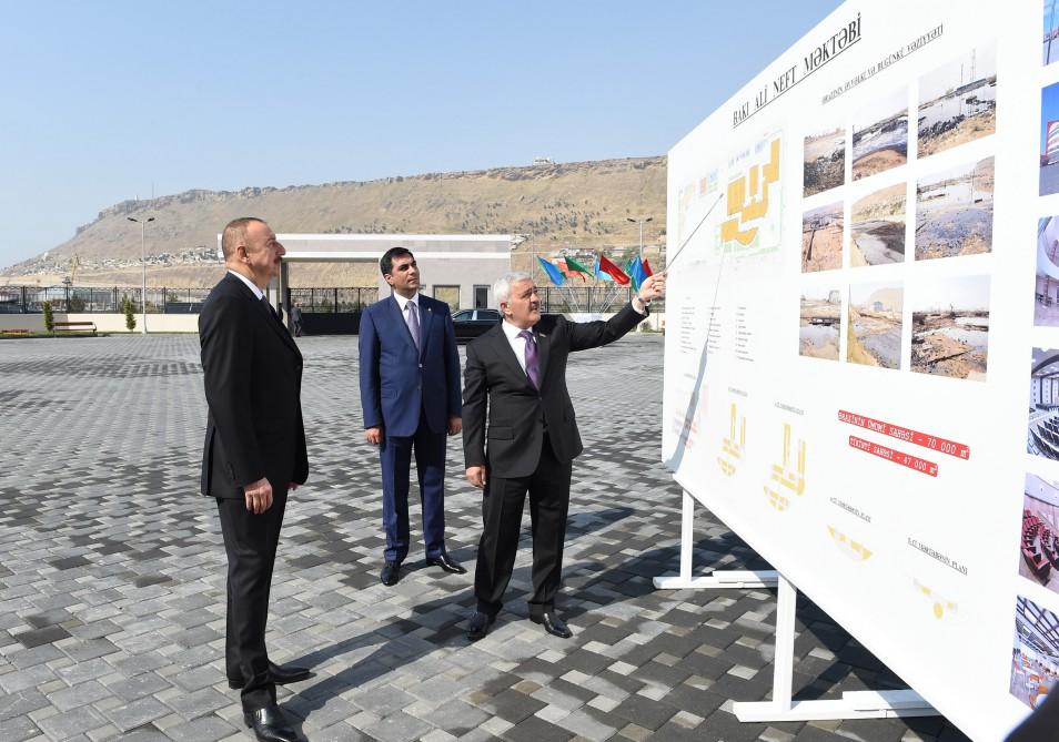 Президент  Ильхам Алиев принял участие в открытии кампуса Бакинской высшей школы нефти (ФОТО) (версия 3)
