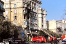 Пожар на проспекте Нефтчиляр - фотосессия - Gallery Thumbnail