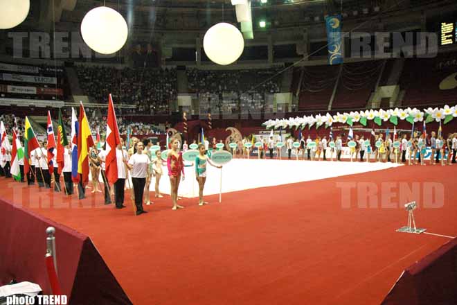 Grand Opening Ceremony of the European Rhythmic Gymnastics Championships held in   Baku