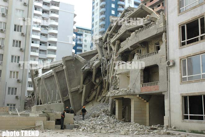 Cause of Collapse of 16-Storey Building in   Baku Due to Uneven Foundations: Emergency Situations Ministry