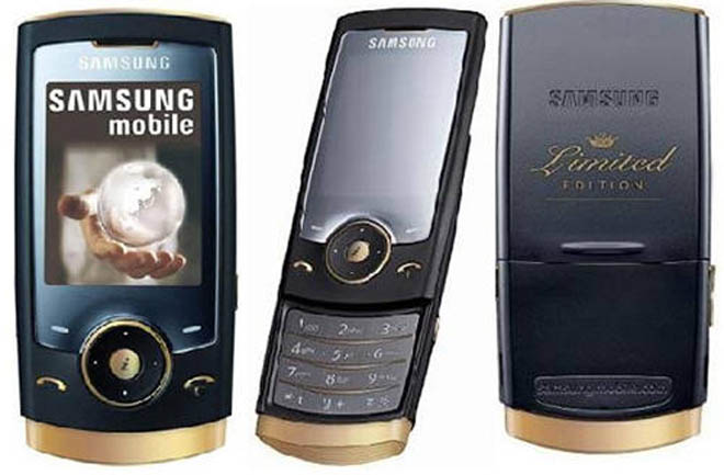 Samsung U600 покрыли золотом