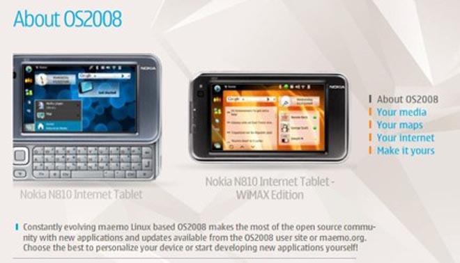 Nokia reveals the WiMAX N810 just a little early