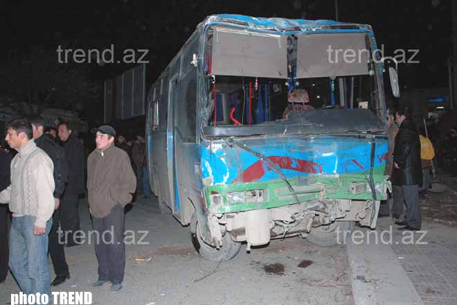 Two buses collide in Baku, wounded reported