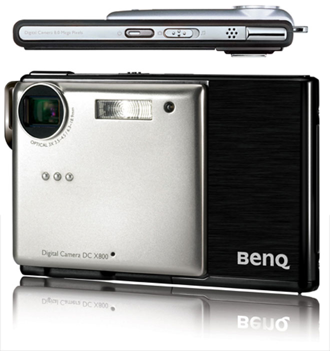 BenQ's emaciated 8 megapixel DSC X800: just barely three-dimensional