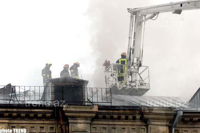 Fire Breaks Down in Building in   Baku’s Central Area, no Wounded Reported – (updated)