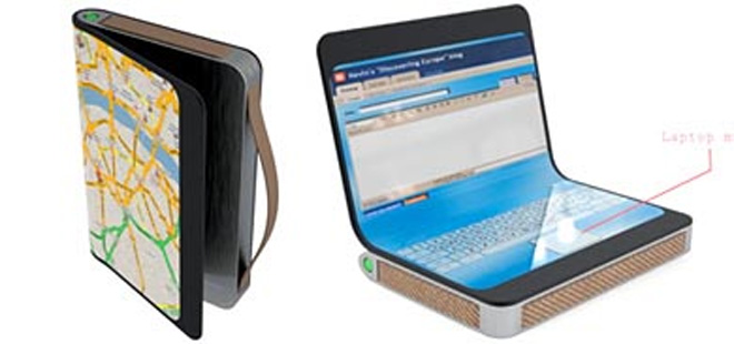 E-Paper GPS Laptop for tourists and their pictures