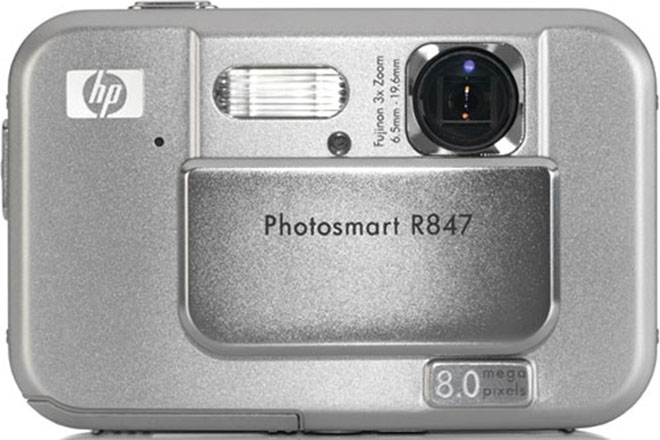 Тонкая и элегантная 8 МП цифровая фотокамера HP Photosmart R847