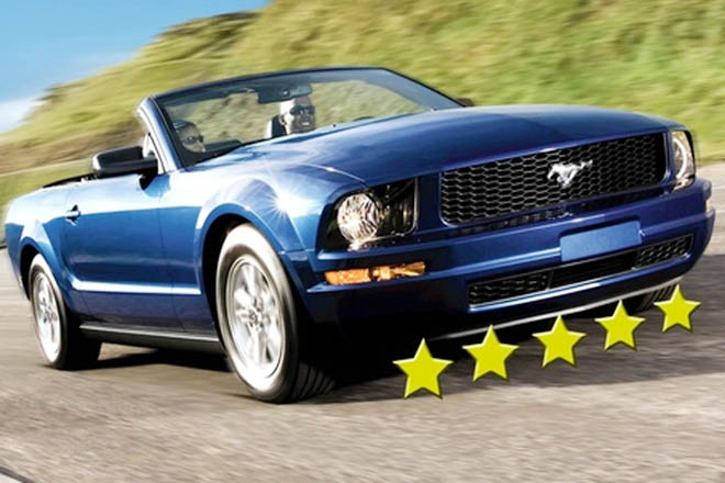 Mustang Conv. Gets 5-Star Crash Rating
