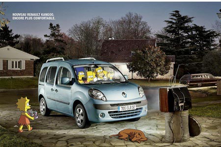 New Renault Kangoo Ad Campaign with The Simpsons