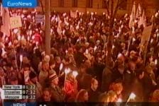 Полиция разогнала антиправительственный митинг в Будапеште(видео)