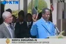 Kenya's Odinga sworn in as prime minister (video)