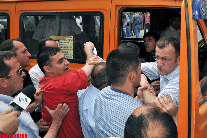 Police Detains Participants of Unsanctioned Rally in   Azerbaijan