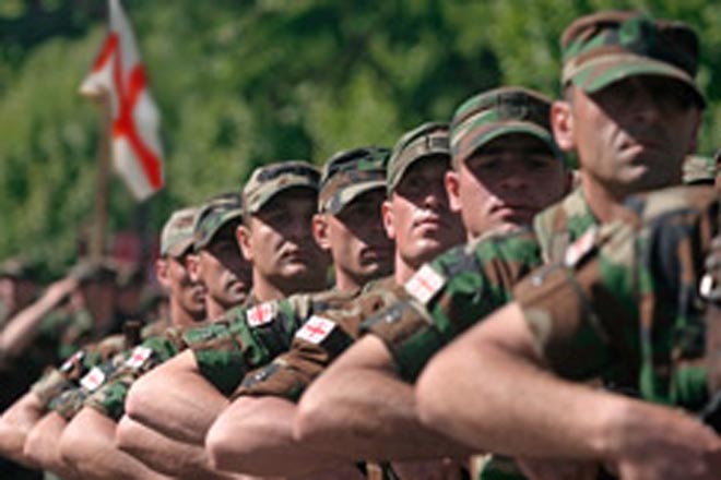Georgian battalion returns from Afghanistan