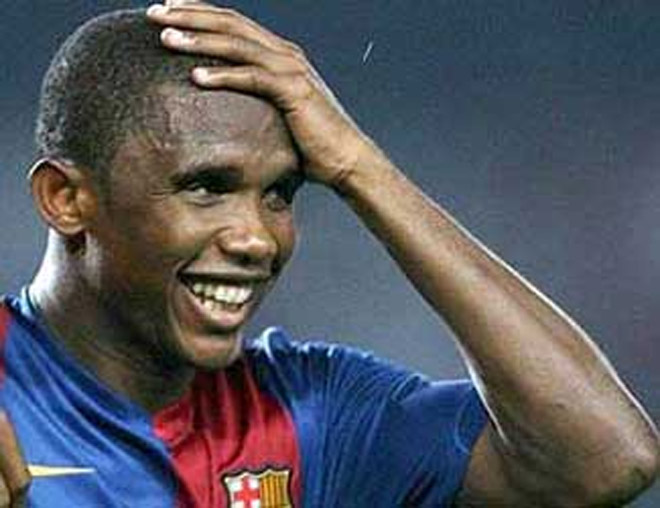 Eto'o signs 60-mln euro contract with Anzhi, debut set for Aug. 27
