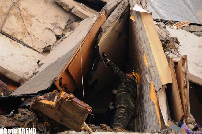 Kutaisidə qəza şəraitində olan evin çökməsi nəticəsində bir nəfər ölüb