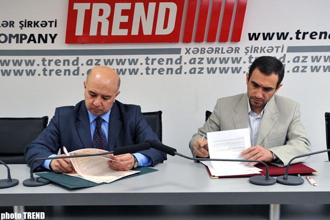 Trend Azərbaycan informasiya agentliyi və Mehr İran informasiya agentliyi tərəfdaşlıq haqqında saziş imzalayıblar
