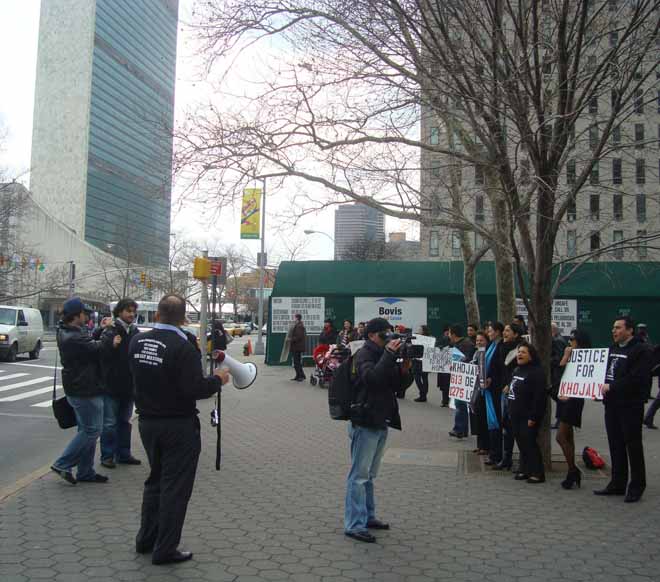 Перед зданием штаб-квартиры ООН в Нью-Йорке прошел пикет к годовщине трагедии в Ходжалах (фотосессия) - Gallery Image