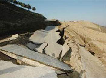 Landslide activates in north Azerbaijan