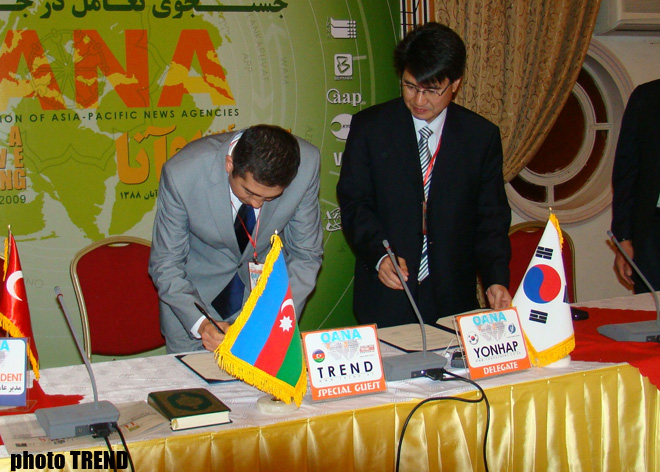 Азербайджанское информационное агентство TREND и южнокорейское информационное агентство Yonhap подписали партнерское соглашение