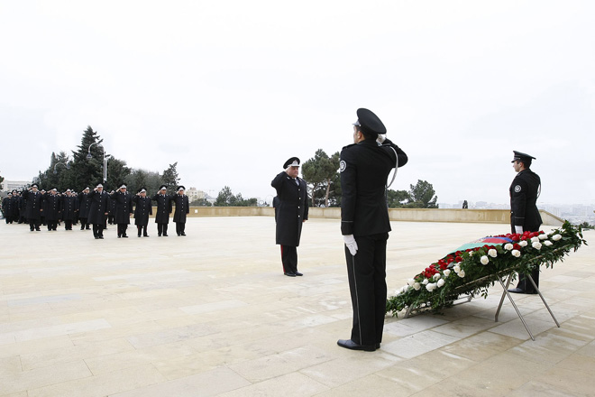 Личный состав МНБ Азербайджана посетил в связи с годовщиной трагедии 20 января Аллею шехидов
