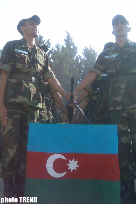 Azerbaijani MP met with youths admitted to military colleges and soldiers taking oath (PHOTOS)