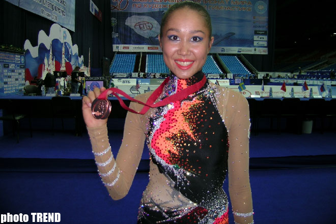 Азербайджанская гимнастка Алия Гараева стала бронзовым призером чемпионата мира в Москве (ДОПОЛНЕНО) (ФОТО)