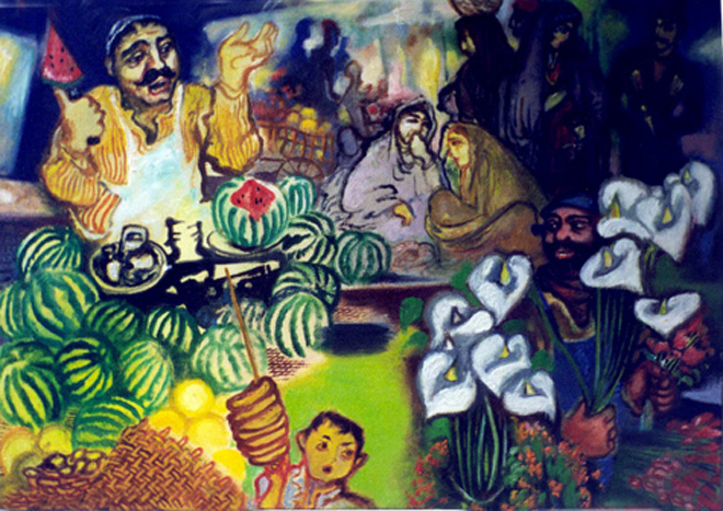 Вернисаж заслуженного художника Азербайджана Исмаила Мамедова (фотосессия)
