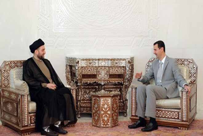 al-Assad, al-Hakim: importance of forming Iraqi National Unity Government