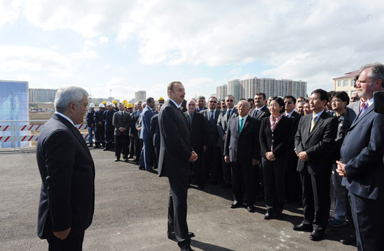 Azerbaijani President attends foundation ceremony of SOCAR's new administrative building (PHOTO)