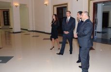 Azerbaijani President inspects overhaul at Davudova Mingachevir State Drama Theatre (PHOTO)