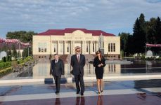 Azerbaijani President arrives in Mingachevir region (PHOTO)