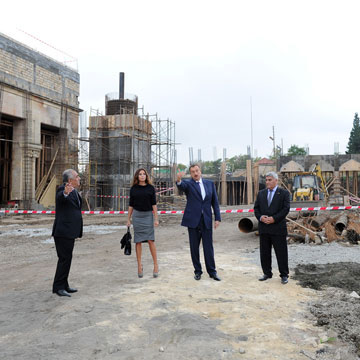 President of Azerbaijan inspects Heydar Aliyev Foundation-initiated repair and reconstruction work at Shamakhy Juma mosque (PHOTO)