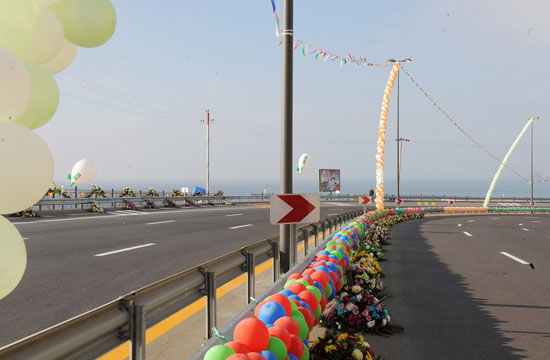 Azerbaijani President inaugurates Baku-Alat highway (PHOTO)