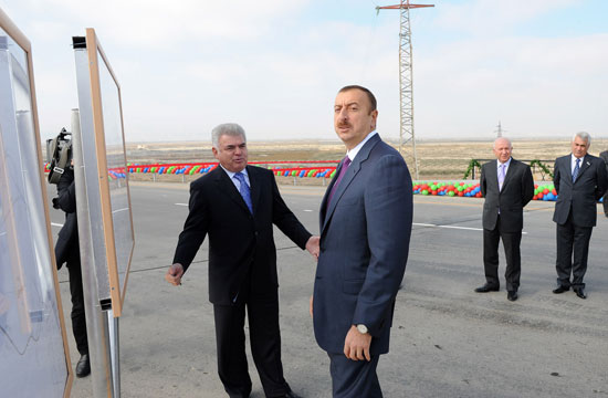 Президент Азербайджана принял участие в открытии после реконструкции участка автодороги Баку - граница России (ДОПОЛНЕНО)(ФОТО)