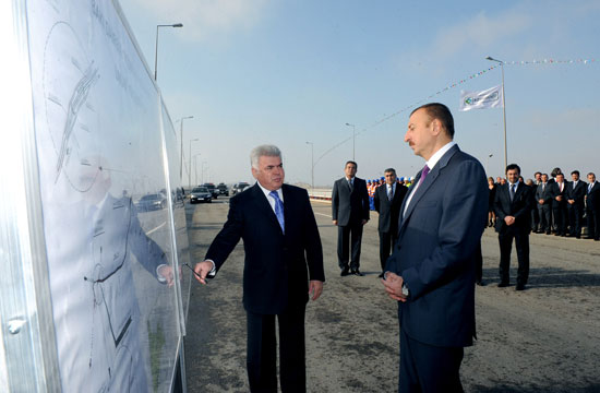 Azerbaijani President opens Baku beltway (PHOTO)