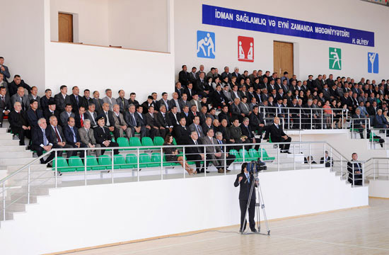 Президент Азербайджана Ильхам Алиев принял участие в открытии Олимпийского спортивного комплекса в Горадизе (ФОТО)