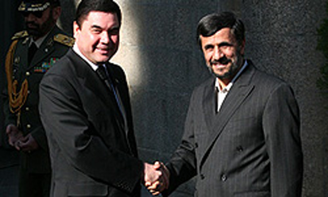 Iranian, Turkmen presidents meet in Baku