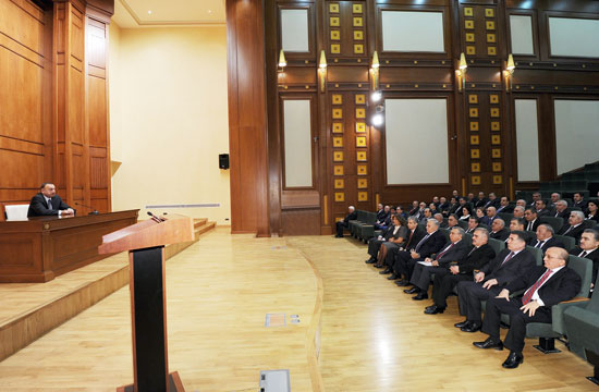 Azerbaijani President attends first session of parliament's fourth convocation (PHOTO)