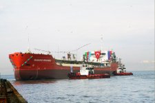 "Palmali" şirkətinin "Mübariz İbrahimov" tankeri İstanbulda suya buraxılıb (FOTO)