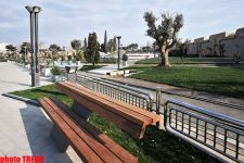 Bakı Ticarət Limanı yaxınlığında yeni salınan park (FOTO)