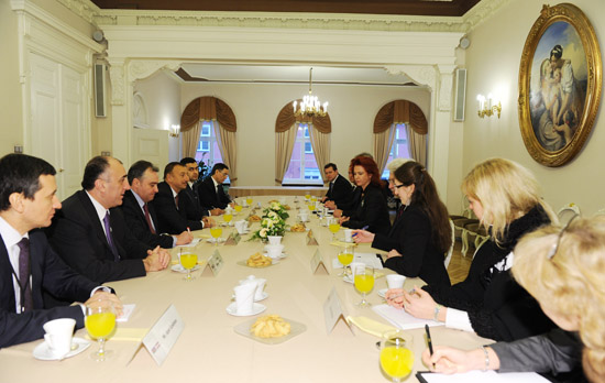 Azerbaijan`s President meets Latvia`s Saeima Speaker (PHOTO)
