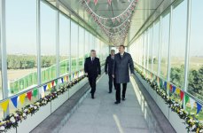Azerbaijani President inaugurates pedestrian overpass, pedestrian underpass, road junctions and Central Dispatcher Service of Bakuelektrikshebeke (UPDATE) (PHOTOS)
