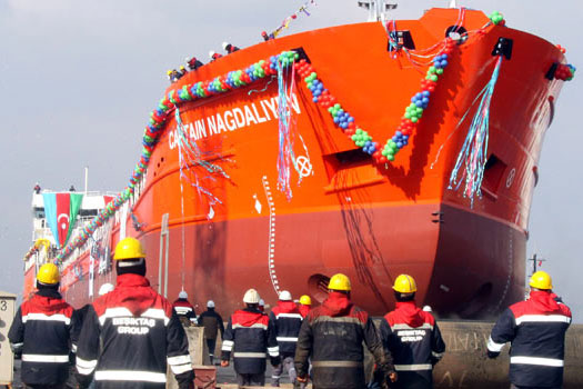 "Palmali" şirkətlər qrupunun "Armada" tipli yeni tankeri suya buraxılıb (FOTO)