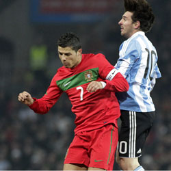 Argentina defeats Portugal; victories for football's big guns