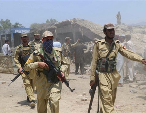 Suicide bombing demolishes police station in north-western Pakistan
