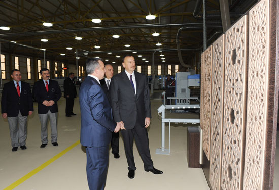 Azərbaycan Prezidenti AZMDF zavodunun və mebel fabrikinin açılışında iştirak edib (FOTO)
