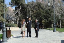 Azerbaijani President and First Lady open Officers' Park in Baku (PHOTO)